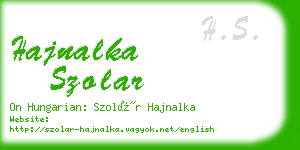 hajnalka szolar business card